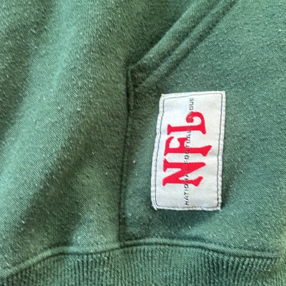 Vintage NFL Men’s Large 90S Heavy Cotton Embroidered Green Bay Packers Hoodie - Picture 5 of 7